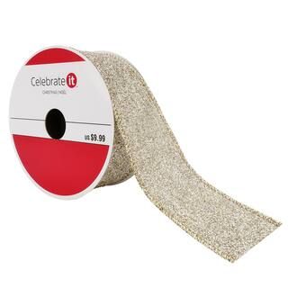 1.5" Sheer Wired Glittered Ribbon by Celebrate It™ Christmas | Michaels Stores