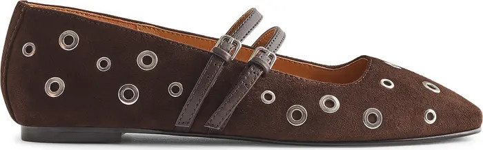 Madewell The Greta Eyelet Embellished Double Strap Ballet Flat (Women) | Nordstrom | Nordstrom