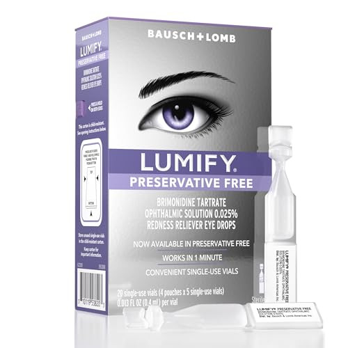 Lumify Preservative Free Eye Drops Redness Relief, Sensitive Eyes, 20 Vials | Amazon (US)