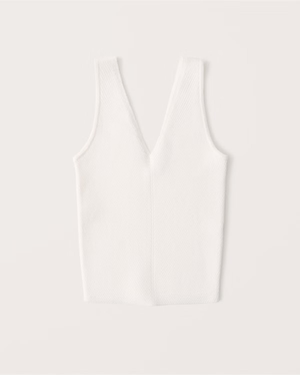 Women's V-Neck Sweater Tank | Women's Clearance | Abercrombie.com | Abercrombie & Fitch (US)