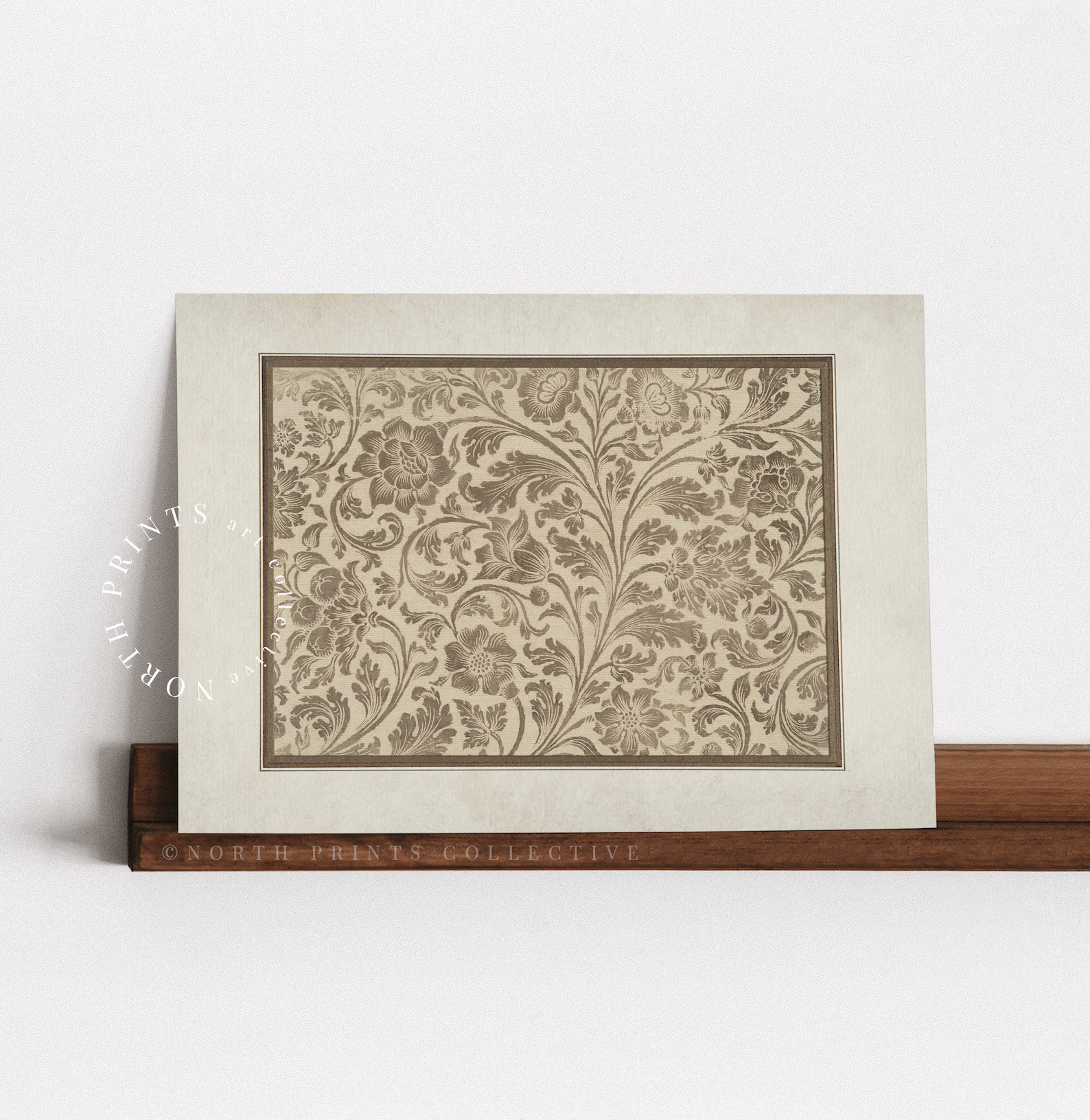 Vintage Printable Tapestry Art Print | Neutral Botanical Pattern Wall Decor | Textile Digital Dow... | Etsy (US)