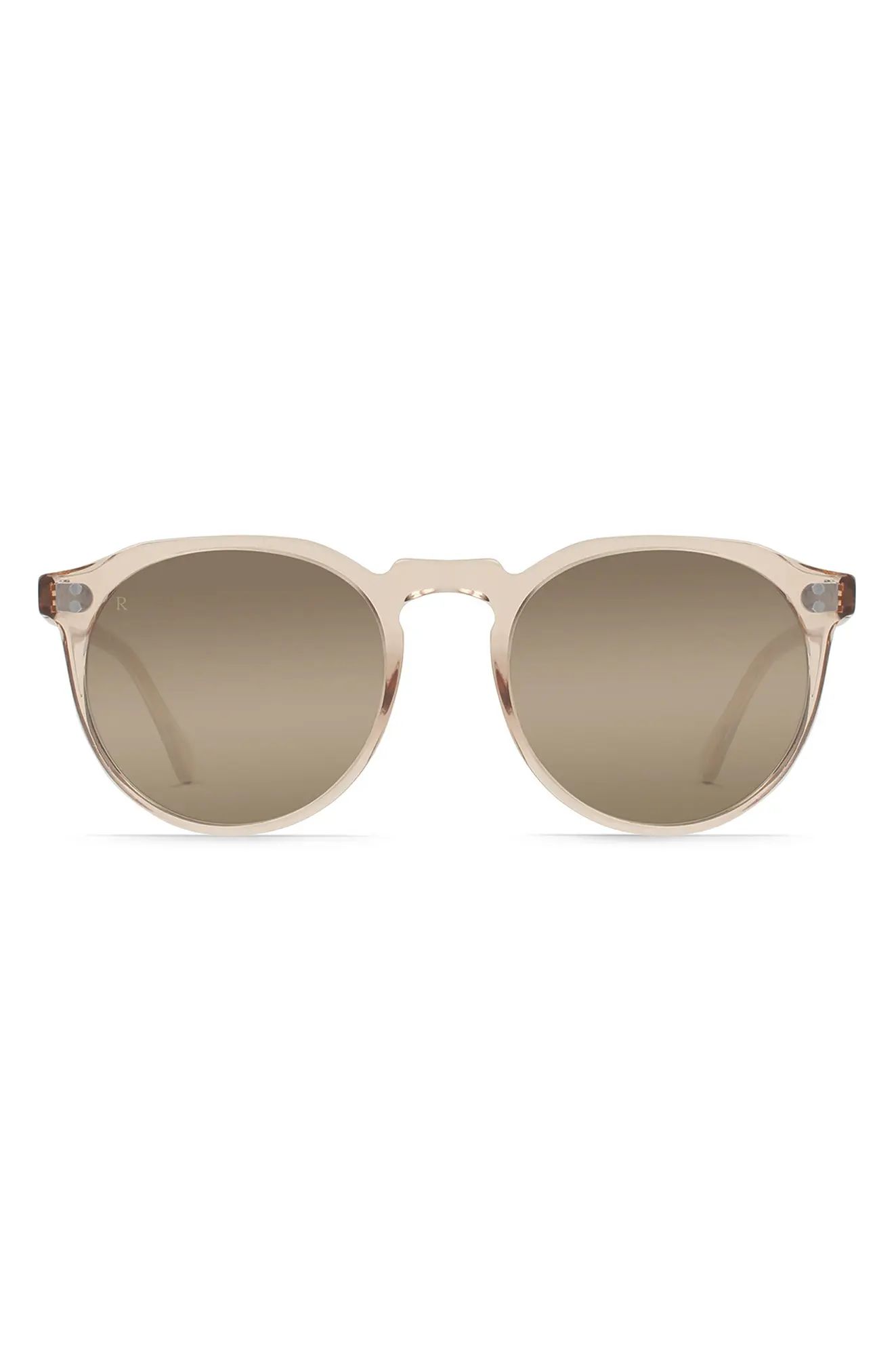 Women's Raen Remmy 49mm Polarized Mirrored Round Sunglasses - Dawn/ Mink Gradient Mirror | Nordstrom