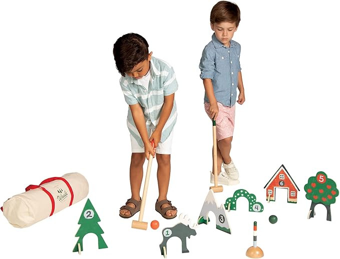 Manhattan Toy Through The Woods Two-Player 11-Piece Croquet Set for Kids with Travel Storage Bag | Amazon (US)
