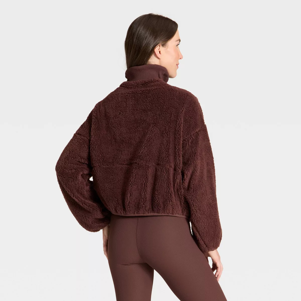 Women's High Pile & Ribbed Mix Jacket - All In Motion™ | Target