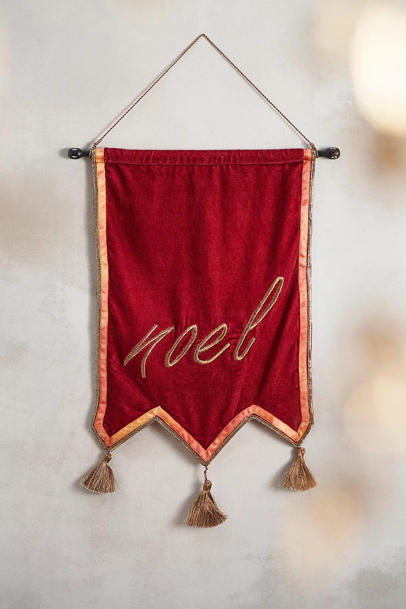 Noel Velvet Banner | Anthropologie (US)
