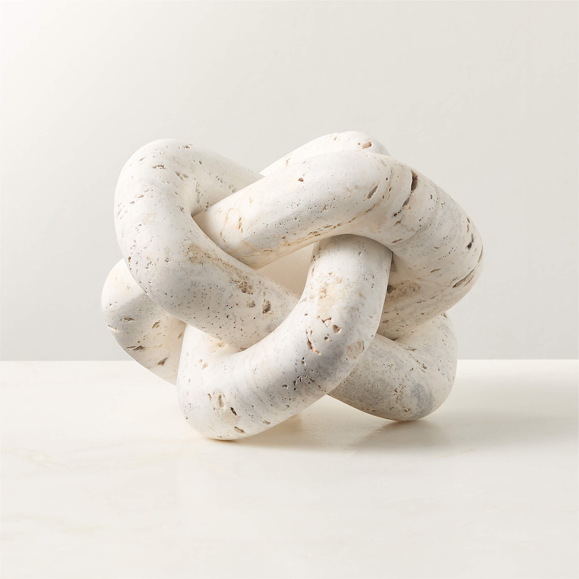 Via Large Travertine Knot + Reviews | CB2 | CB2