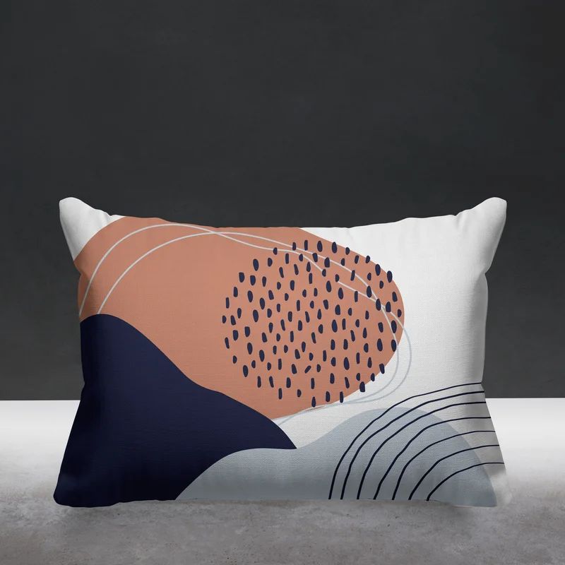 Cyn Mid-Century Abstract Indoor/Outdoor Throw Pillow | Wayfair North America