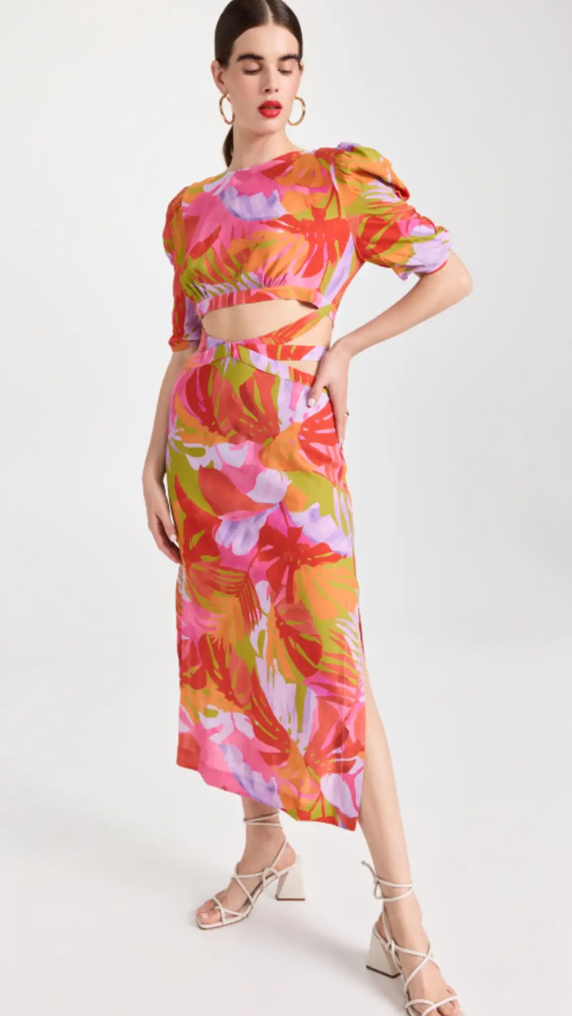 Colorful Leaves Midi Dress | Shopbop