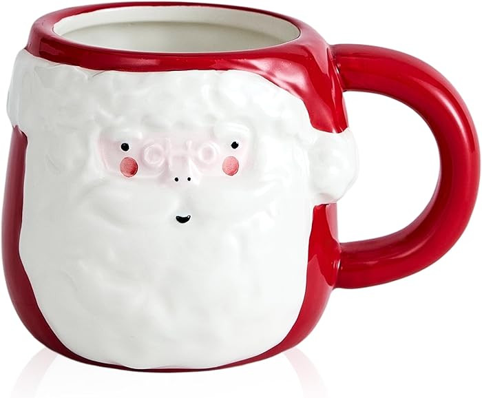 Santa Christmas Mugs - Cute Coffee Mug Christmas Gift for Women, Men, Kids, Holiday Novelty Ceram... | Amazon (US)