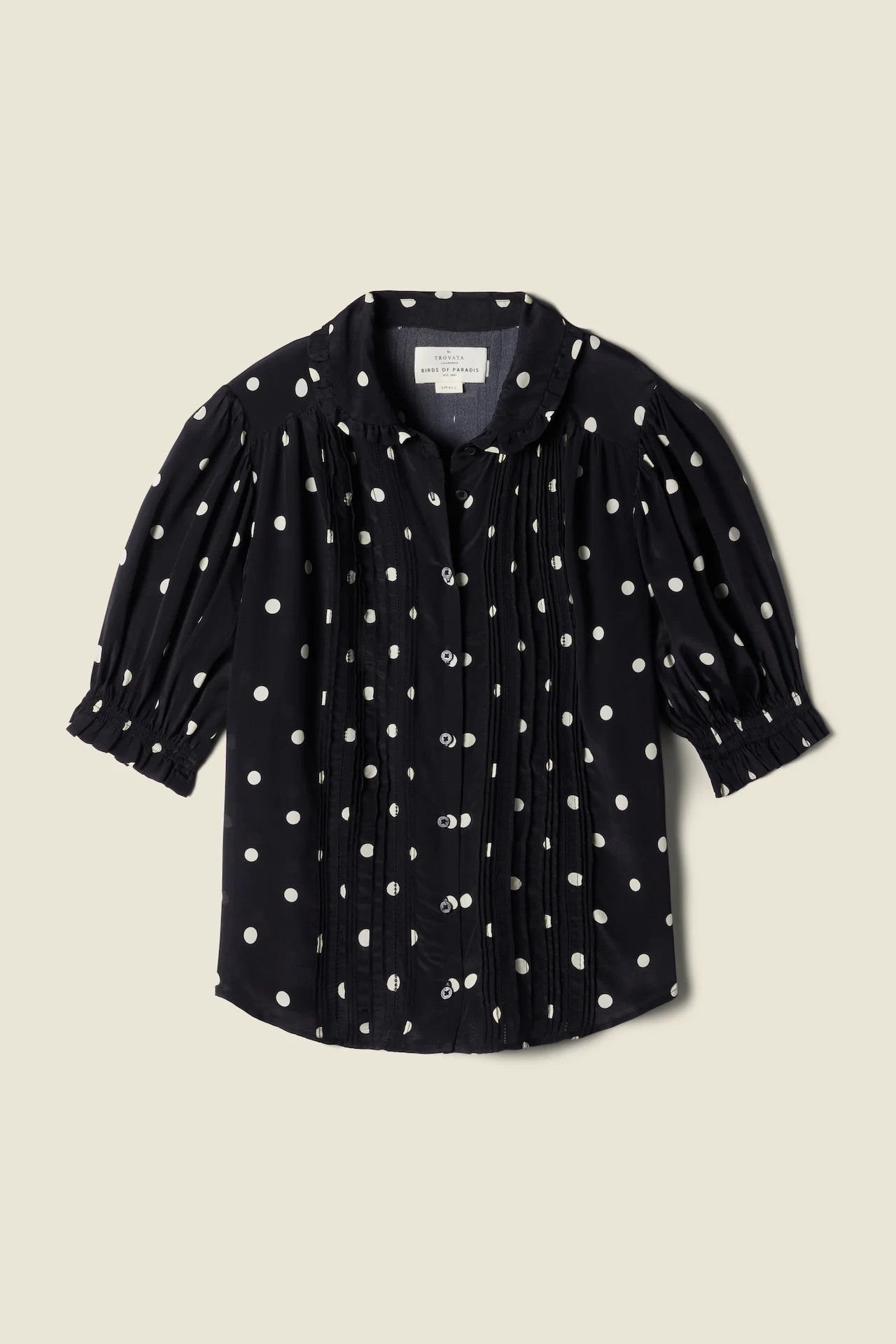 Gemma Blouse Black Polka Dots | TROVATA
