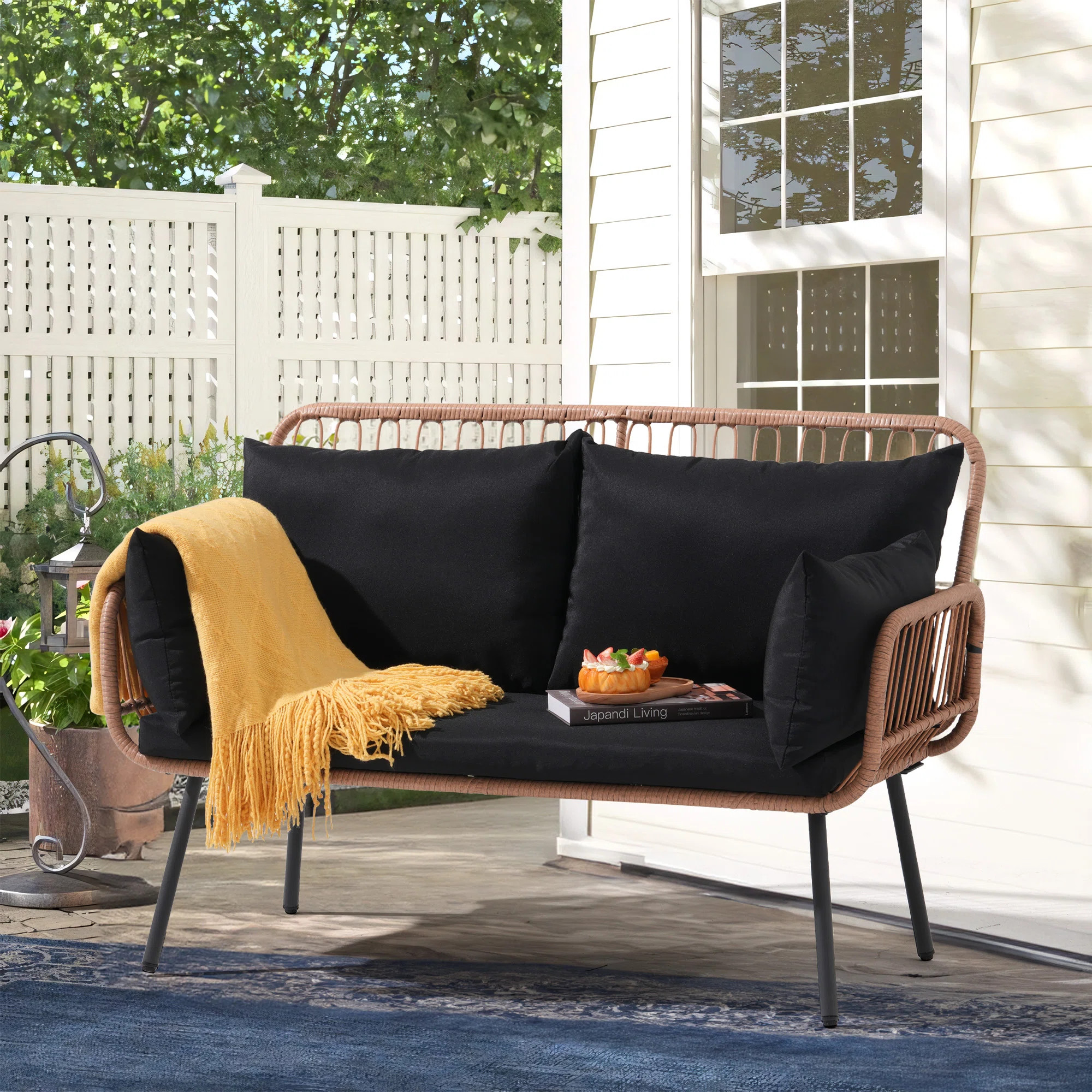 Outdoor Rattan Loveseat | Wayfair North America