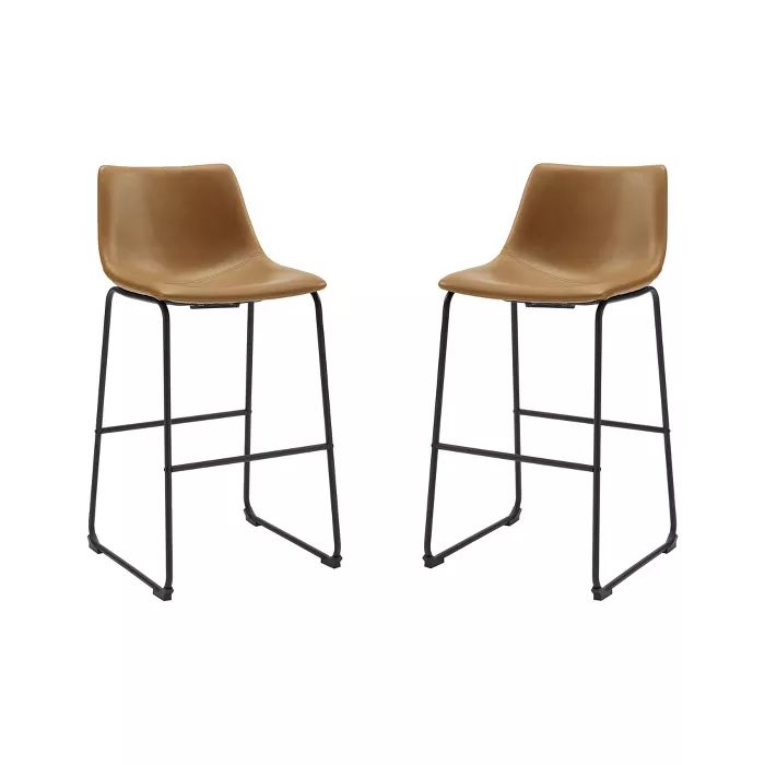 Set of 2 Urban Faux Leather Barstools - Saracina Home | Target