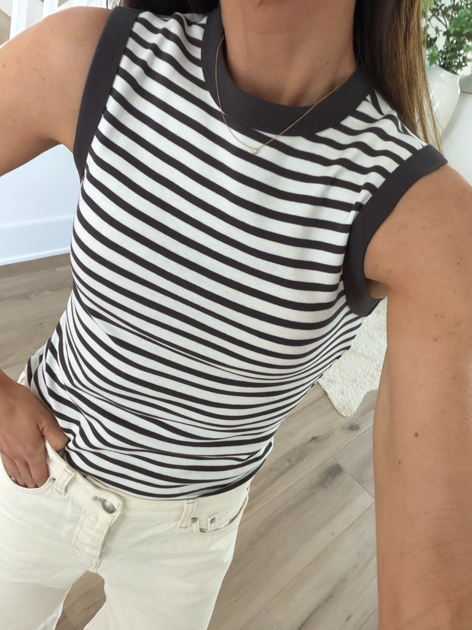 Madewell 20% off with code LTK20
elevated basics and this striped tank is one of those pieces you’ll wear on repeat all spring and summer 🤍 So good with white denim, shorts, linen pants, literally everything.

Madewell style, striped tank, white jeans outfit, casual chic style, elevated basics, summer outfit ideas, capsule wardrobe, everyday outfit inspo, neutral style, French girl style, spring summer fashion, annabrstyle

#LTKootd #LTKSeasonal #LTKOver40