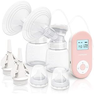 Momcozy Double Electric Breast Pump Portable Pain-Free Rechargable, Strong Suction Power, 9 Speed... | Amazon (US)