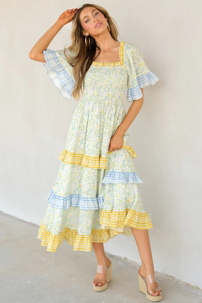 See The Sights Sage Floral Print Maxi Dress | Red Dress 