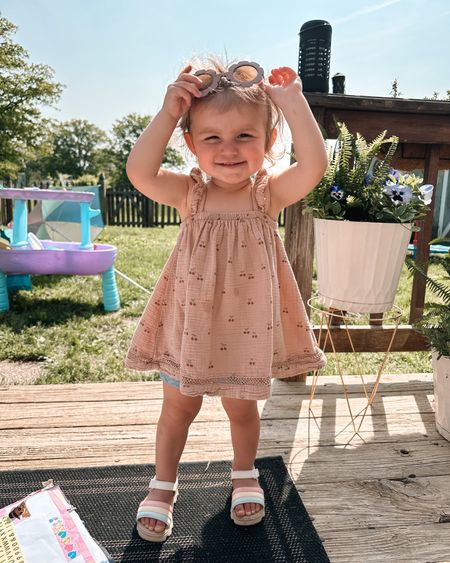 Toddler girl fashion / summer outfit / planters / patio / water table / outdoor kids / sandals / sunglasses 



#LTKsalealert #LTKstyletip #LTKkids