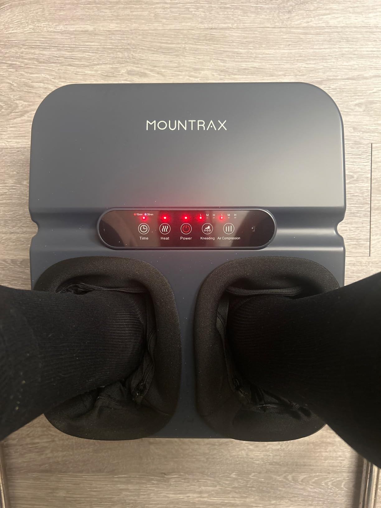 MOUNTRAX Foot Massager Machine with Heat, Gifts for Women Men, Shiatsu Foot Massager with Remote Control, Deep Kneading and Soothing Heat, Fits Feet Up to Men Size 12 (Black) | Amazon (US)