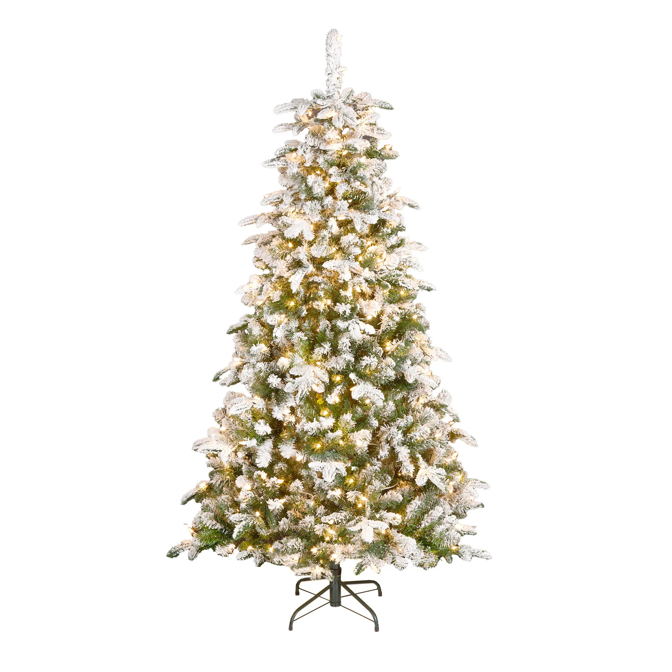 National Tree Co. 6.5 ft. Snowy Everest Fir Medium Artificial Christmas Tree with Clear Lights | Kohl's