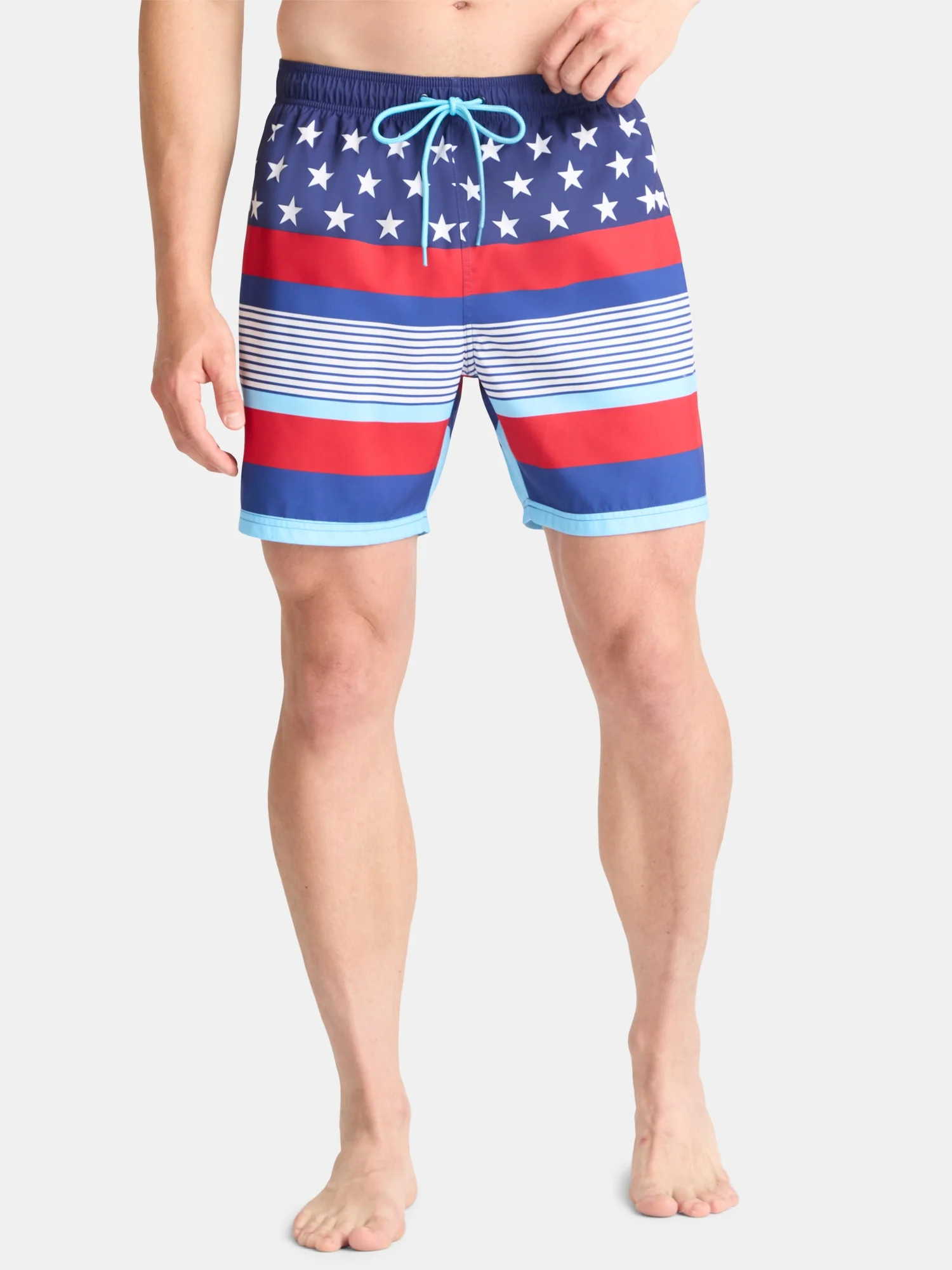 Way to Celebrate Men's & Big Men's Americana Swim Trunks, Sizes S-3XL | Walmart (US)