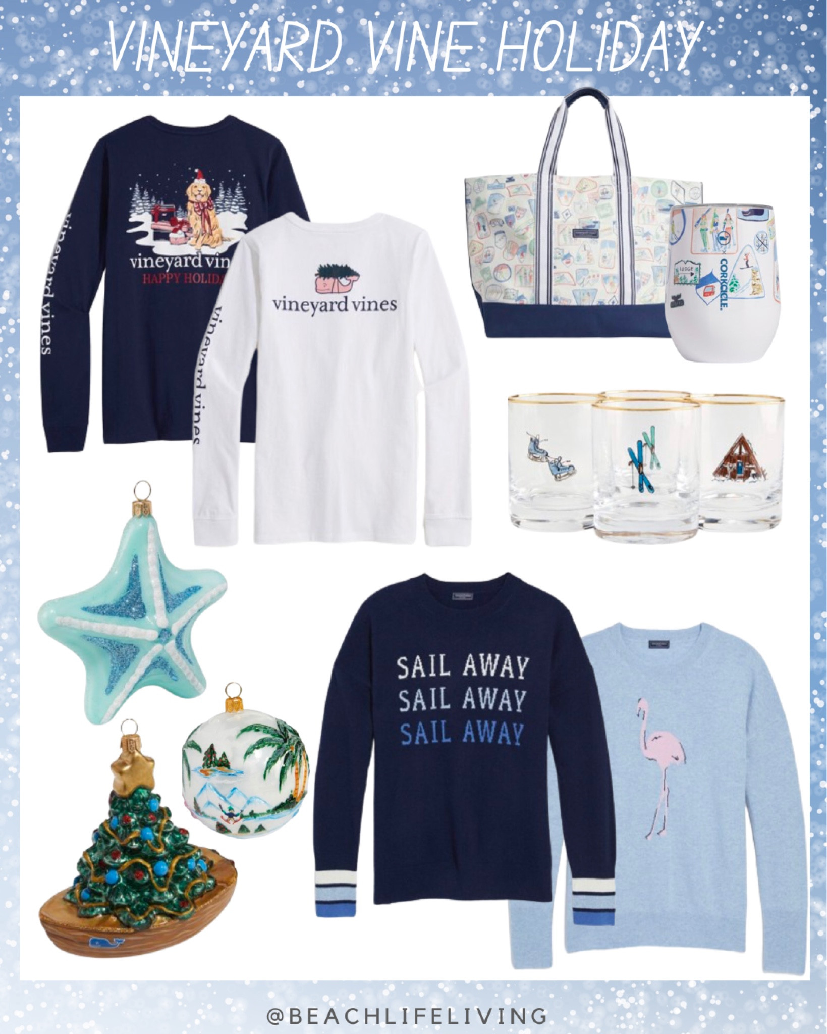 Vineyard Vine Coastal Holiday 
Holiday shirts, ski tumbler glasses 
Ski bag, Sailaway Shirt , pink Flamingo Shirt 

#LTKstyletip #LTKHoliday #LTKSeasonal