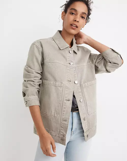 Garment-Dyed Denim Patch Pocket Trucker Jacket | Madewell