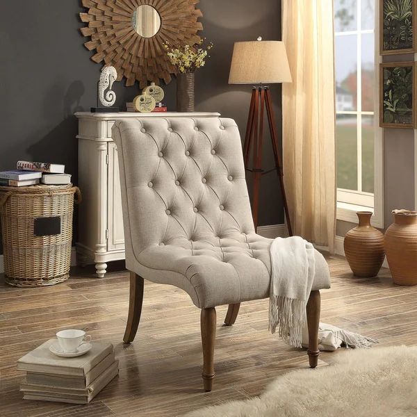 Iris Armless Collection Tufted Accent Chair | Bed Bath & Beyond