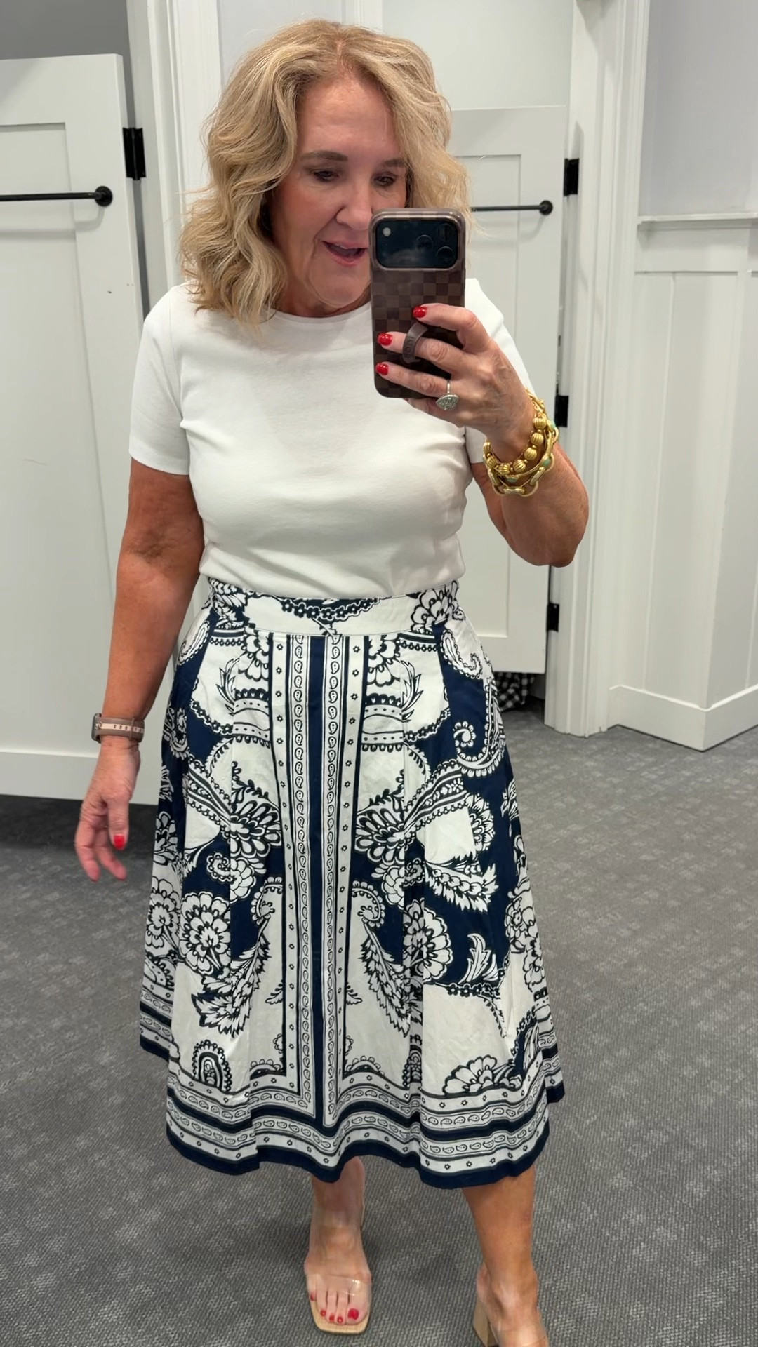 Cyber Monday at Talbots! 

Striped blouse size medium
Lightweight denim skirt medium
White pants 8 petite and I did not like the fabric or the fit
Gauze set that looks like denim I’m wearing a small but go reg size if you want it relaxed fitting
Pleated skirt is gorgeous but I sized up to a 10 petite (a titch roomy in the waist but better than being tight)
Polka dot pants 8 petite and I love them, a nice stretchy twill
Red denim jacket 8 petite
Red eyelet small, I didn’t like it, but maybe a medium petite would have worked? I just felt frumpy
Love the red eyelet skirt, size 6
Striped coverup I LOVED it, wanted to make it work as a dress but the side slits are about mid thigh and a titch sheer. So definitely a coverup
Gingham dress LOVED THIS! Fully lined wearing a 6

#LTKSaleAlert #LTKOver40 #LTKPetite

#LTKWorkwear