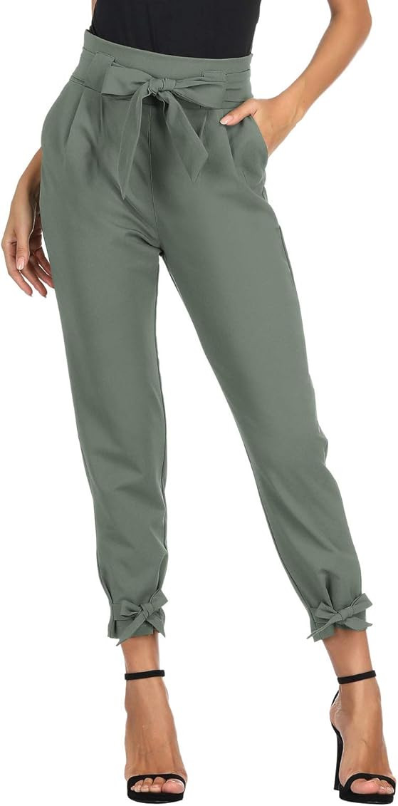GRACE KARIN Womens Casual High Waist Pencil Pants with Bow-Knot Pockets for Work | Amazon (US)