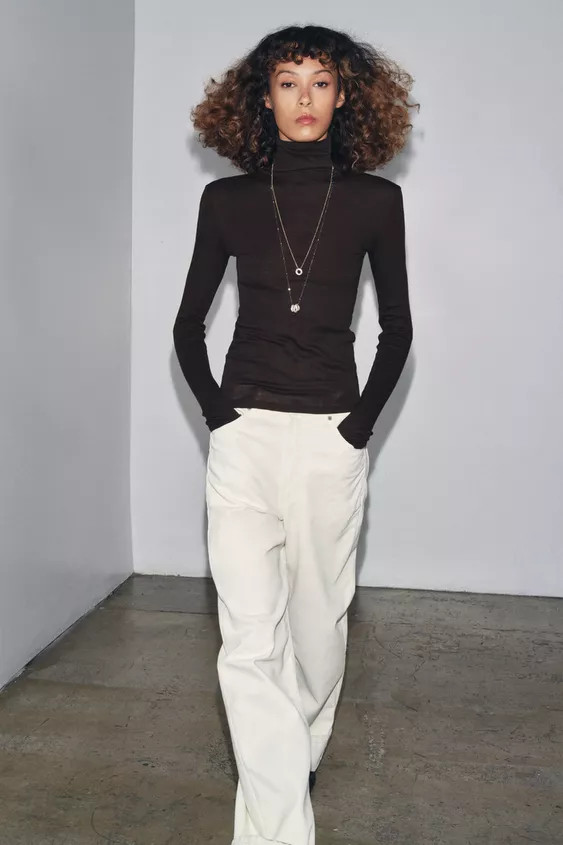 SLIM FIT HIGH NECK T-SHIRT | Zara US