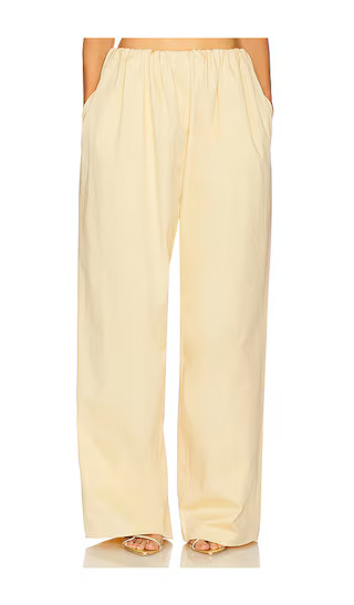 Helsa Cotton Twill Puff Pant in Yellow. - size S | Revolve Clothing (Global)