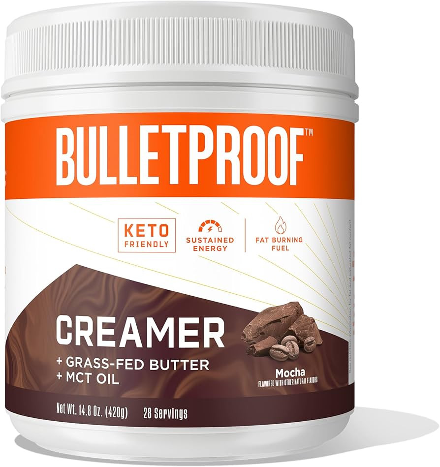 Bulletproof Mocha Creamer, 14.8 Ounces, Keto Coffee Creamer with MCT Oil, Grass-Fed Butter, and R... | Amazon (US)