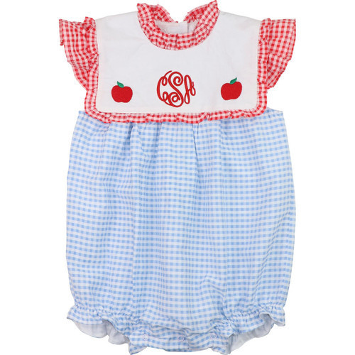 Red And Blue Gingham Apple Bubble | Cecil and Lou