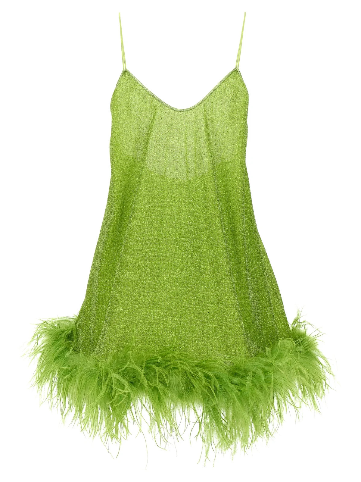 Oséree Lumière Plumage Sleeveless Mini Dress | Cettire Global