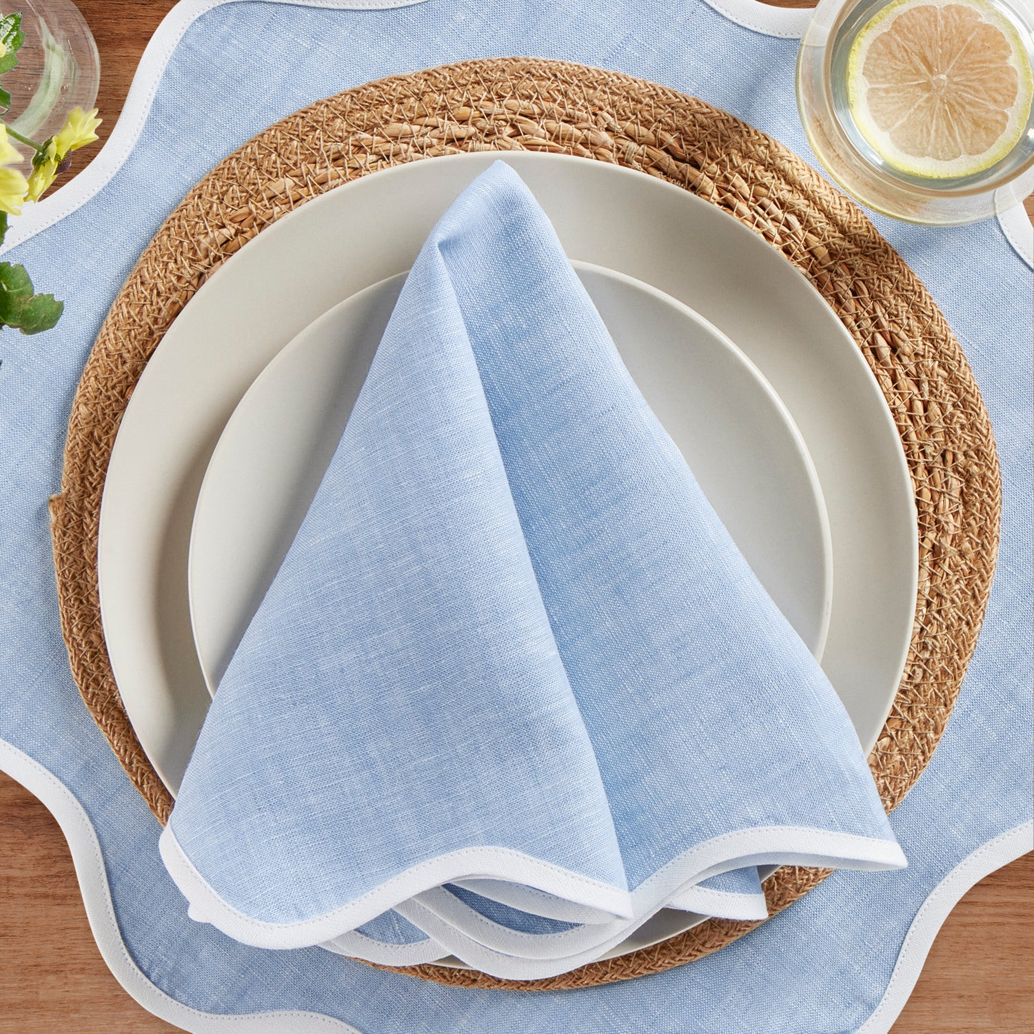 Giselle Scallop Edge Napkins | Solino Home