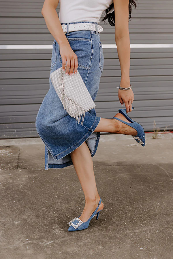 The Mirabelle Denim Heel | Impressions Online Boutique