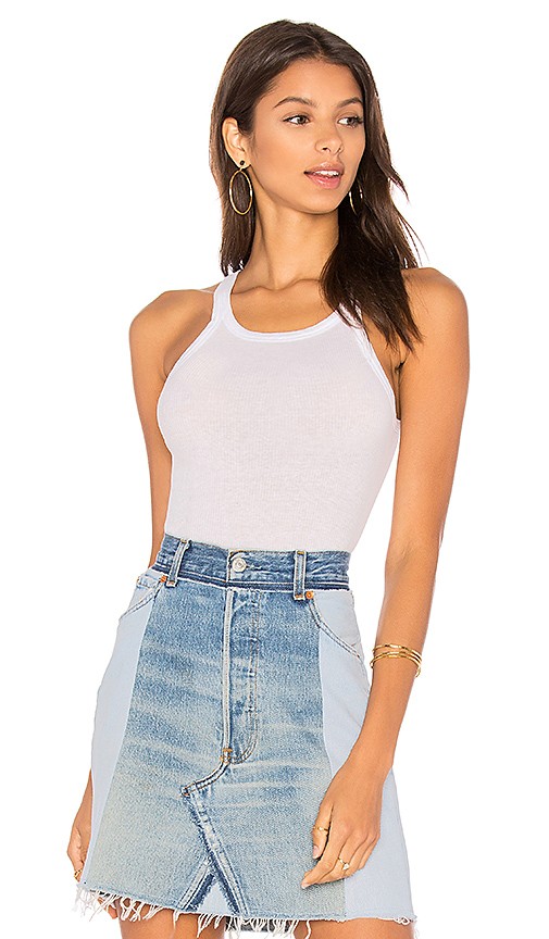 x Hanes Ribbed Tank in Optic White | Revolve Clothing (Global)