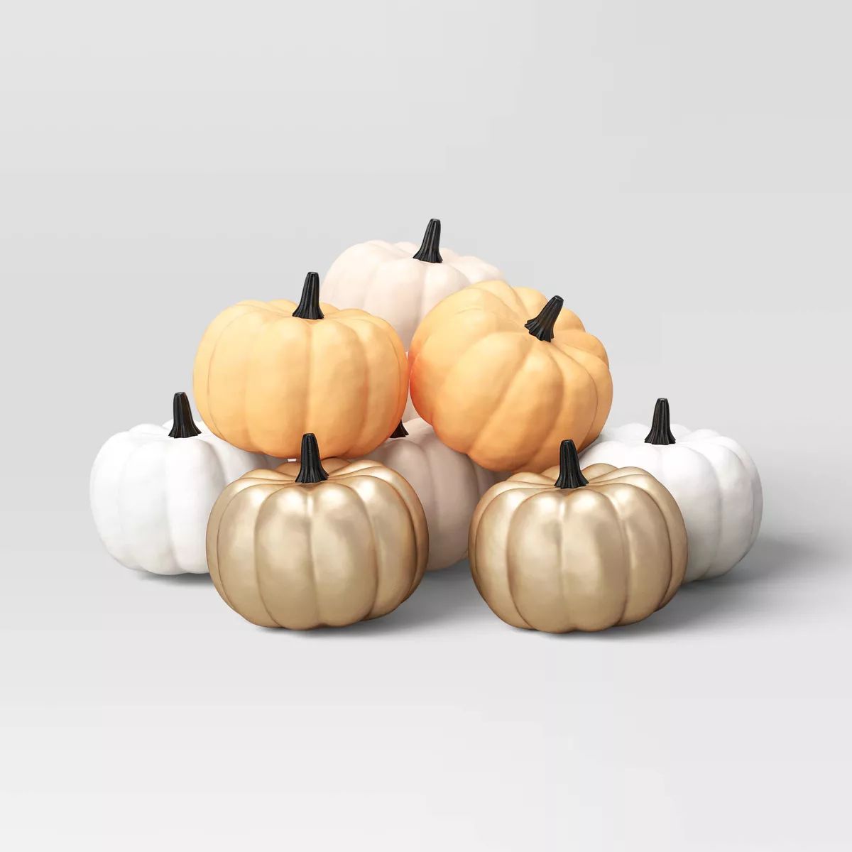 8pk Painted Pumpkins Halloween Decorative Accent Set Orange/White/Metallic - Hyde & EEK! Boutique... | Target