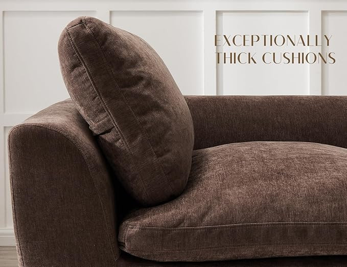 110" Cloud Sectional Couches for Living Room, Boneless L-Shape Couch with Ottoman, 3 Seater Modul... | Amazon (US)