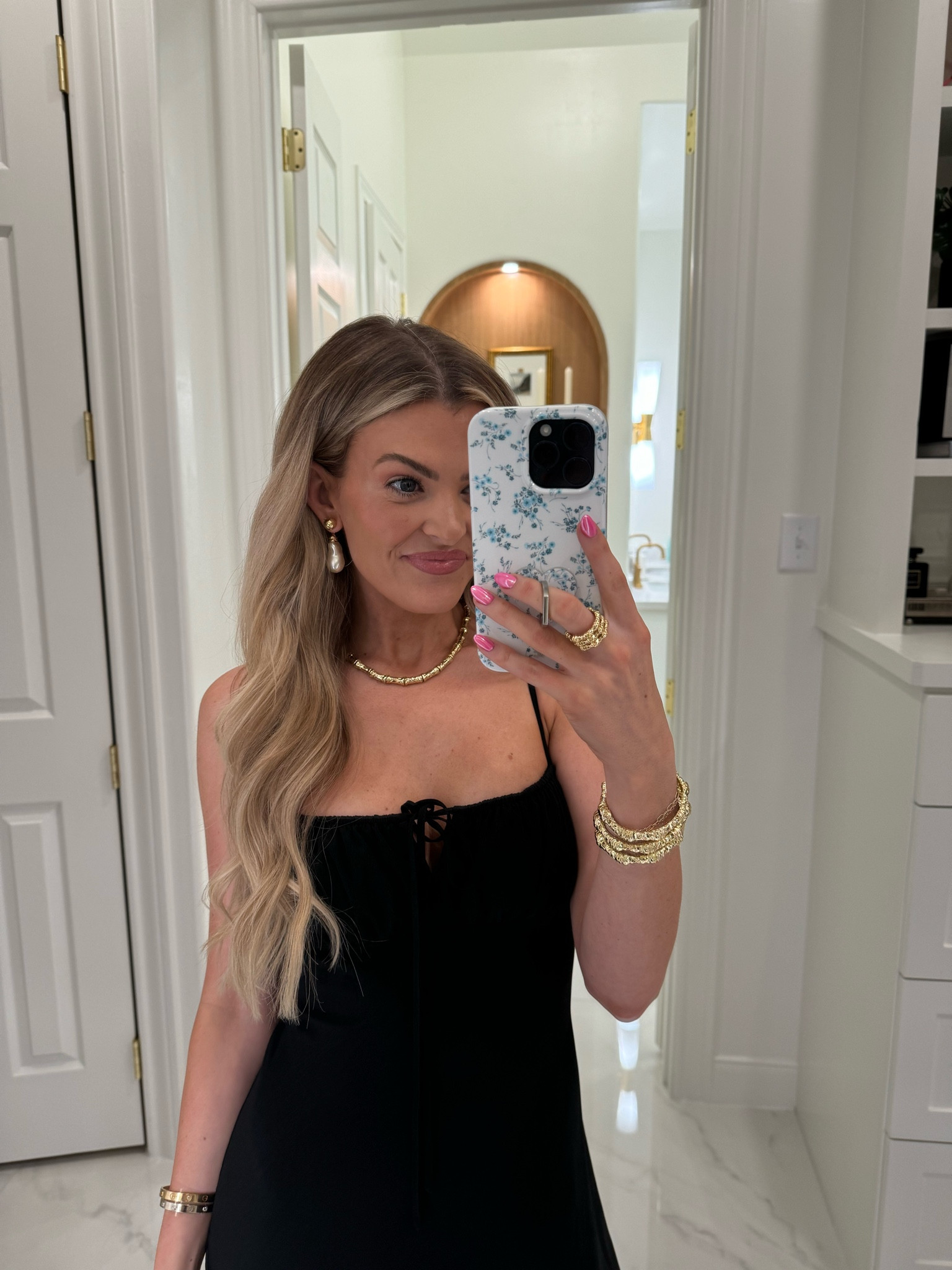 today’s outfit for church. a classic black maxi dress you can wear for any occasion 🖤 wearing size small - runs small & has no stretch, so if you’re in between, size up! use code CRUM20 for 20% off this dress and my jewelry 

church outfit, black maxi dress, spring outfit, gold jewelry, statement jewelry 

#LTKfindsunder100 #LTKstyletip #LTKsalealert