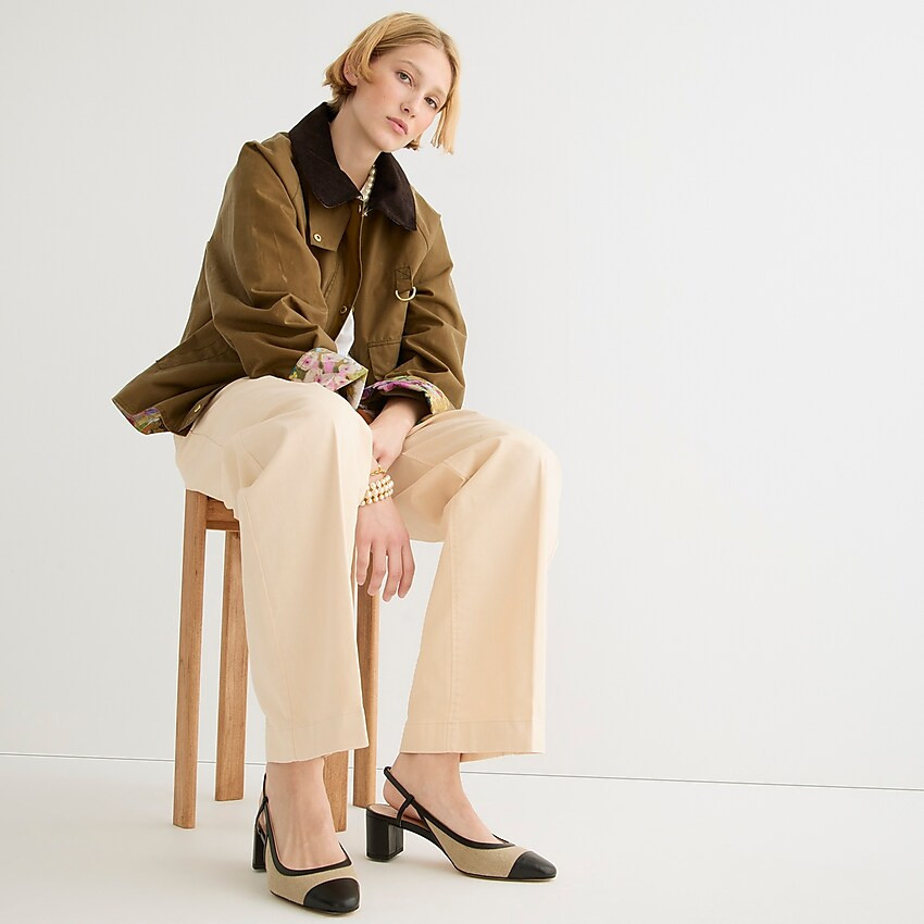 Millie slingback heels in Italian linen | J. Crew US