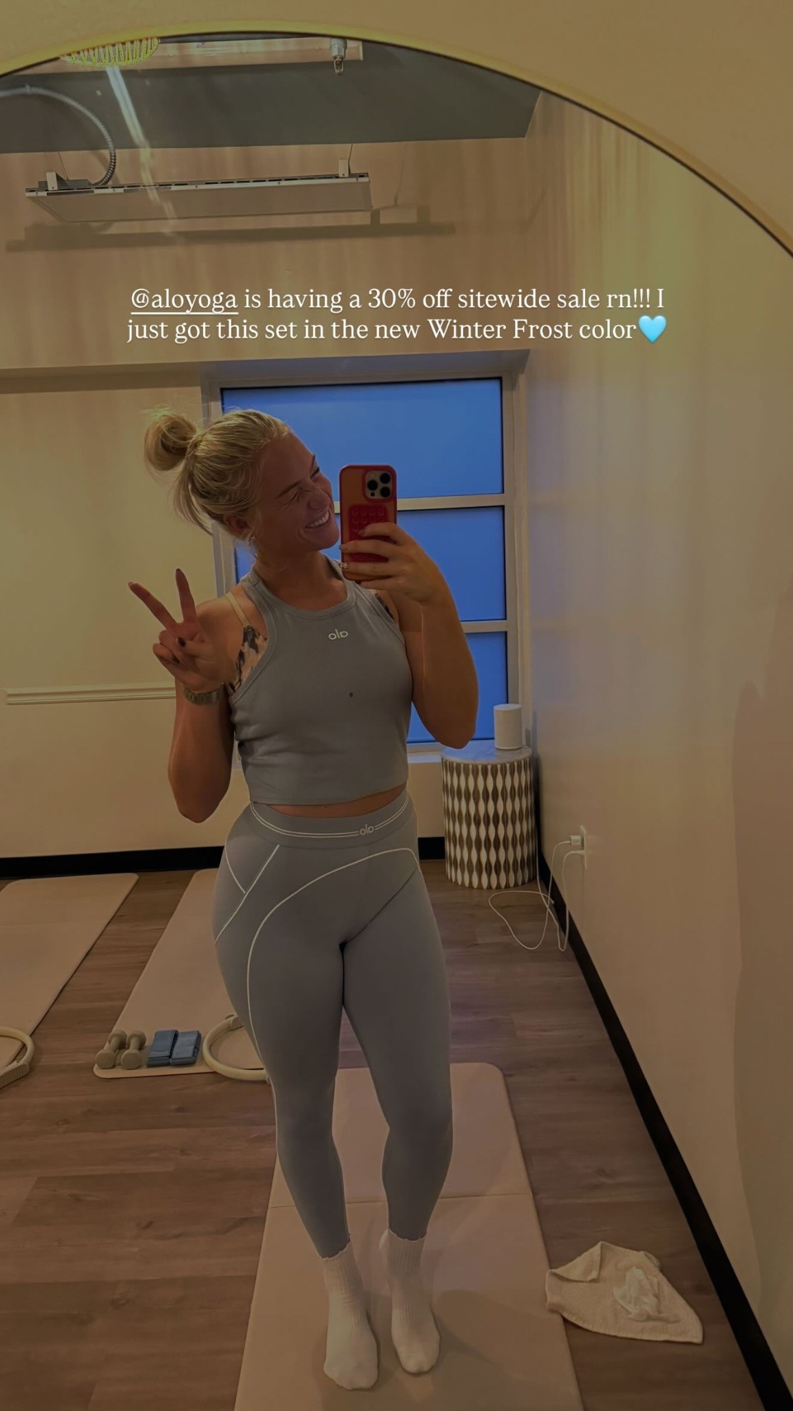 @aloyoga is having a 30% off sitewide sale rn!!! I just got this set in the new Winter Frost color🩵

#LTKU #LTKHoliday #LTKActive