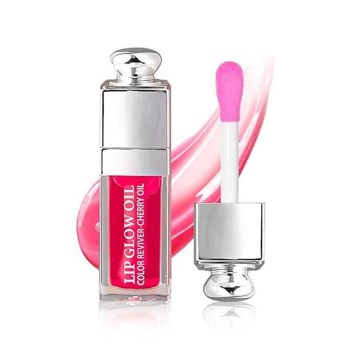 Hydrating Lip Glow Oil, Lip Oil Gloss Transparent Toot Tinted Nourishing Long Lasting Repairing L... | Amazon (US)