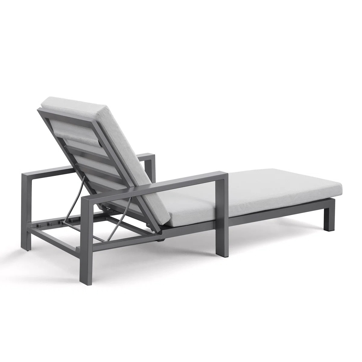 Hoyt 35'' Outdoor Metal Chaise Lounge (Set of 2) | Wayfair North America