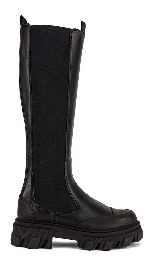 Knee High Boot in Black | Revolve Clothing (Global)