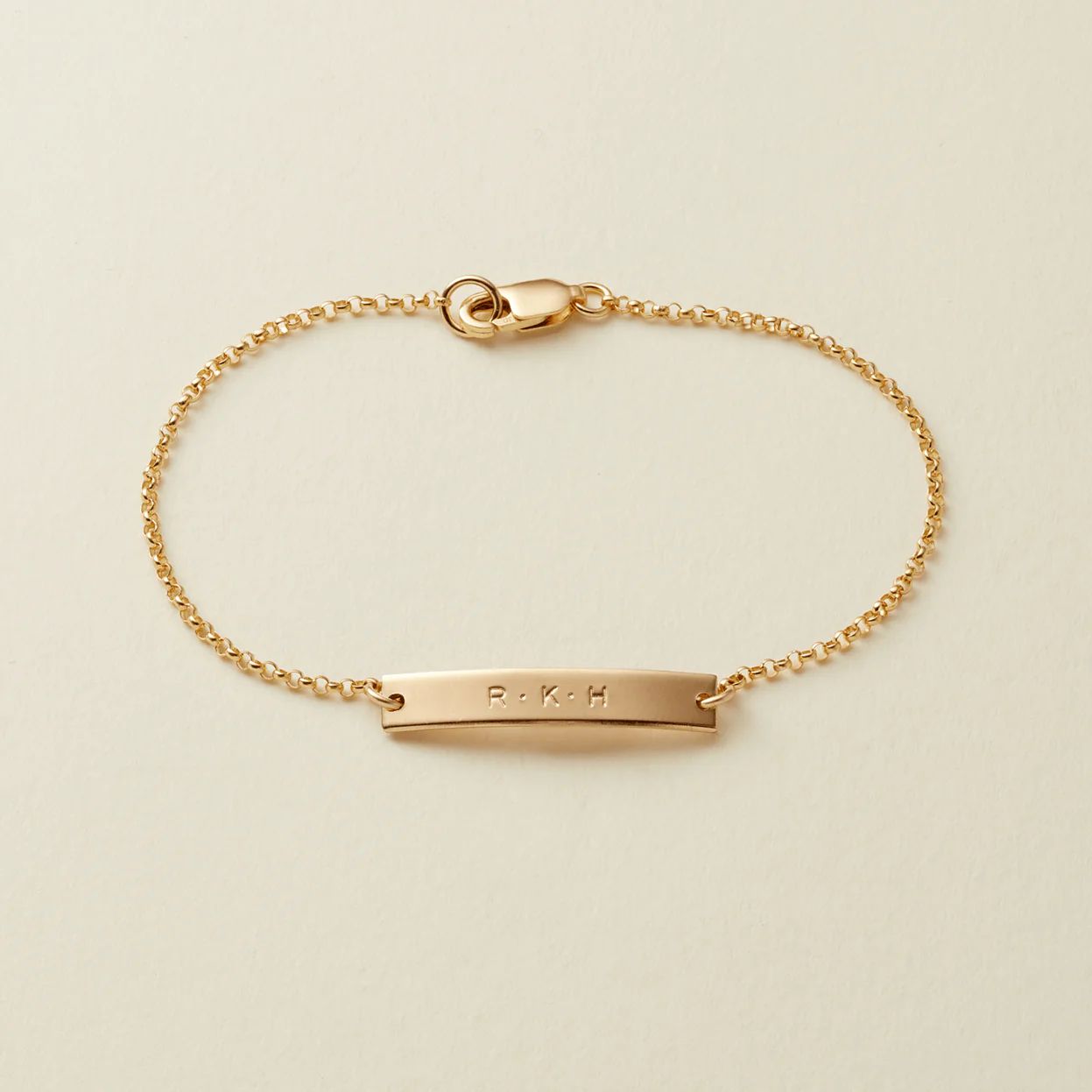 Made By Mary Mini Bar Bracelet—1" Bar | Hand Stamped, Dainty, Minimal | Made by Mary (US)