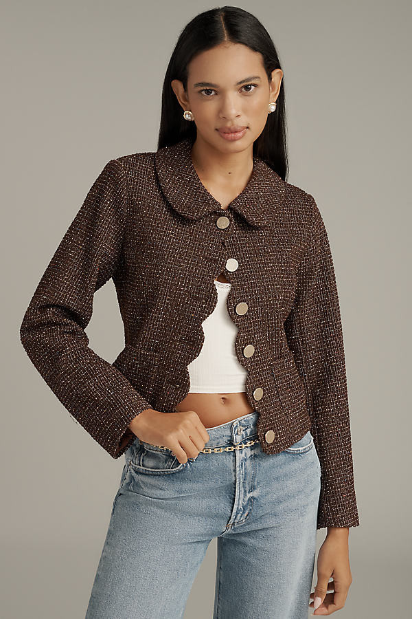 Scallop Tweed Lady Jacket | Anthropologie (US)