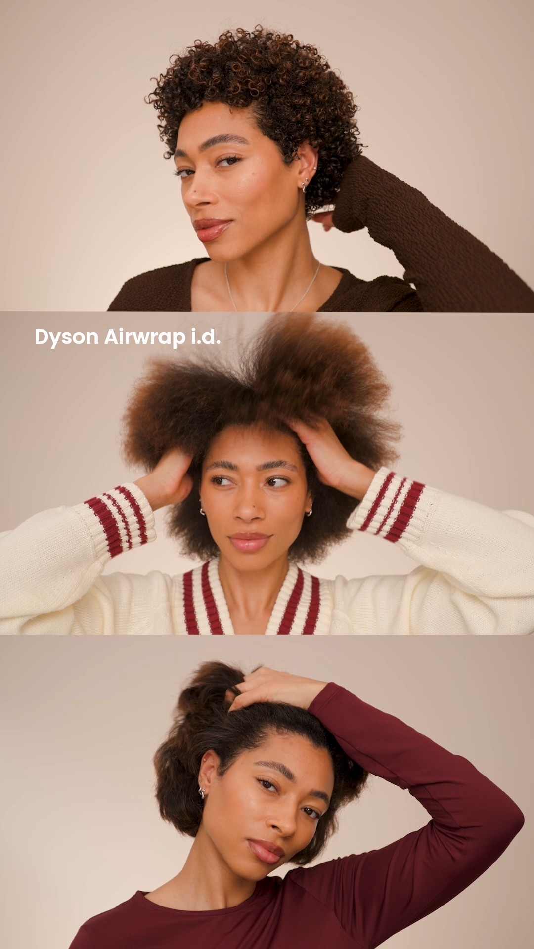 The Dyson Airwrap i.d. used 3 ways to style curly afro hair 

#LTKCyberWeek