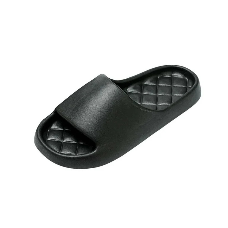 Unisex EVA Slides Black - Non-Slip Waterproof Pool & House Slippers, Comfortable Lightweight Sand... | Walmart (US)