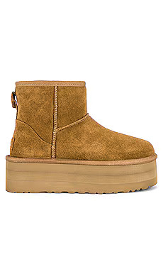 UGG Classic Mini Platform Bootie in Chestnut from Revolve.com | Revolve Clothing (Global)