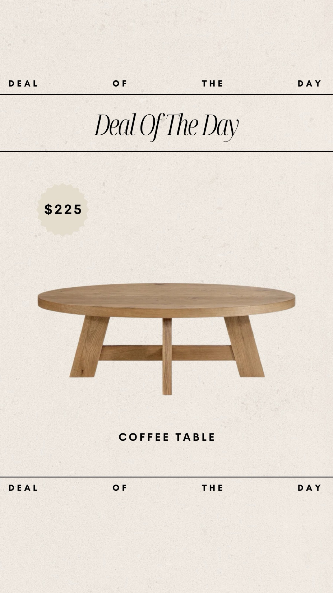 Deal of the Day - Coffee Table // under $225!

coffee table, wood coffee table, affordable coffee table, budget friendly furniture, home finds, wayfair 

#LTKStyleTip #LTKHome